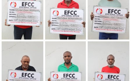 EFCC Arraigns Six Suspected Fraudsters for Land Fraud in Uyo