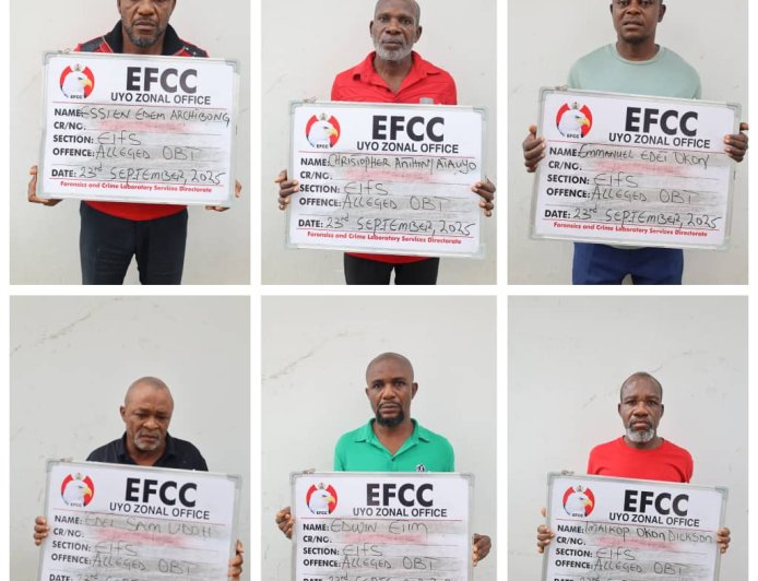 EFCC Arraigns Six Suspected Fraudsters for Land Fraud in Uyo
