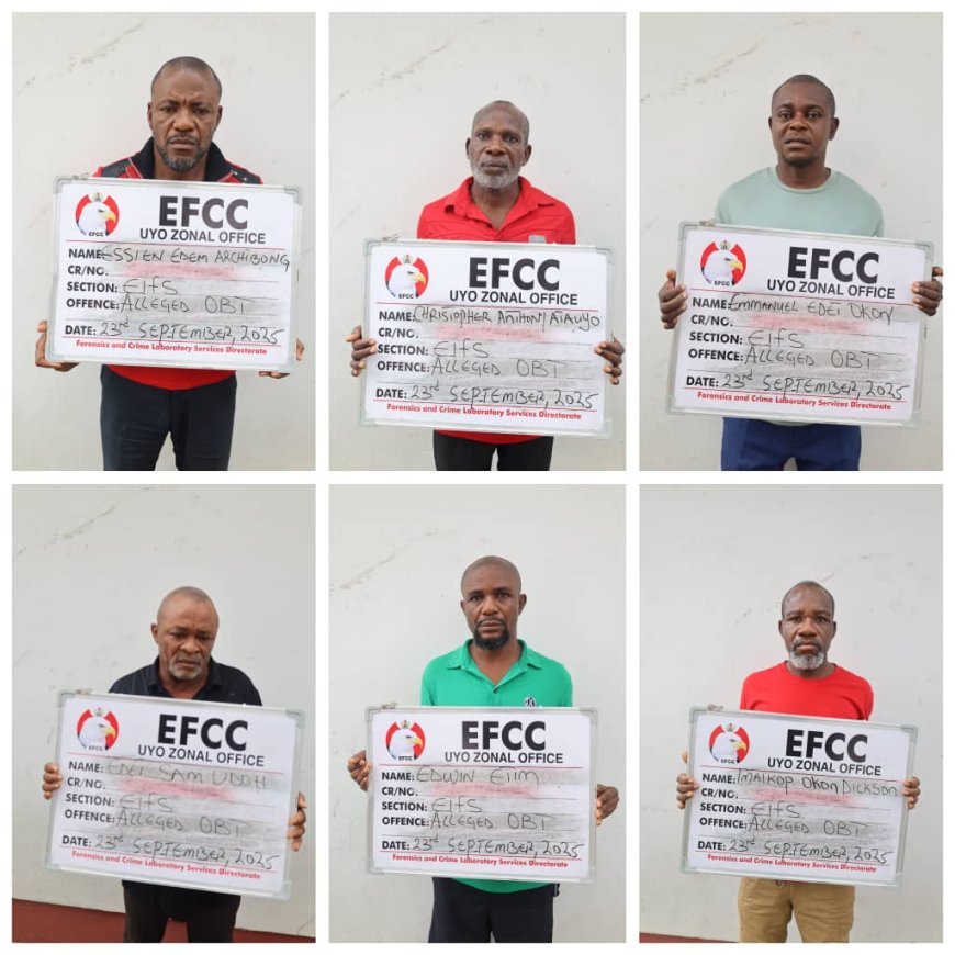 EFCC Arraigns Six Suspected Fraudsters for Land Fraud in Uyo
